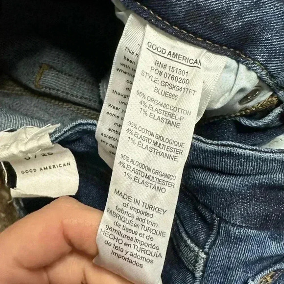 NWT Good American Good Legs High Rise Skinny 0/25 - Picture 7 of 7